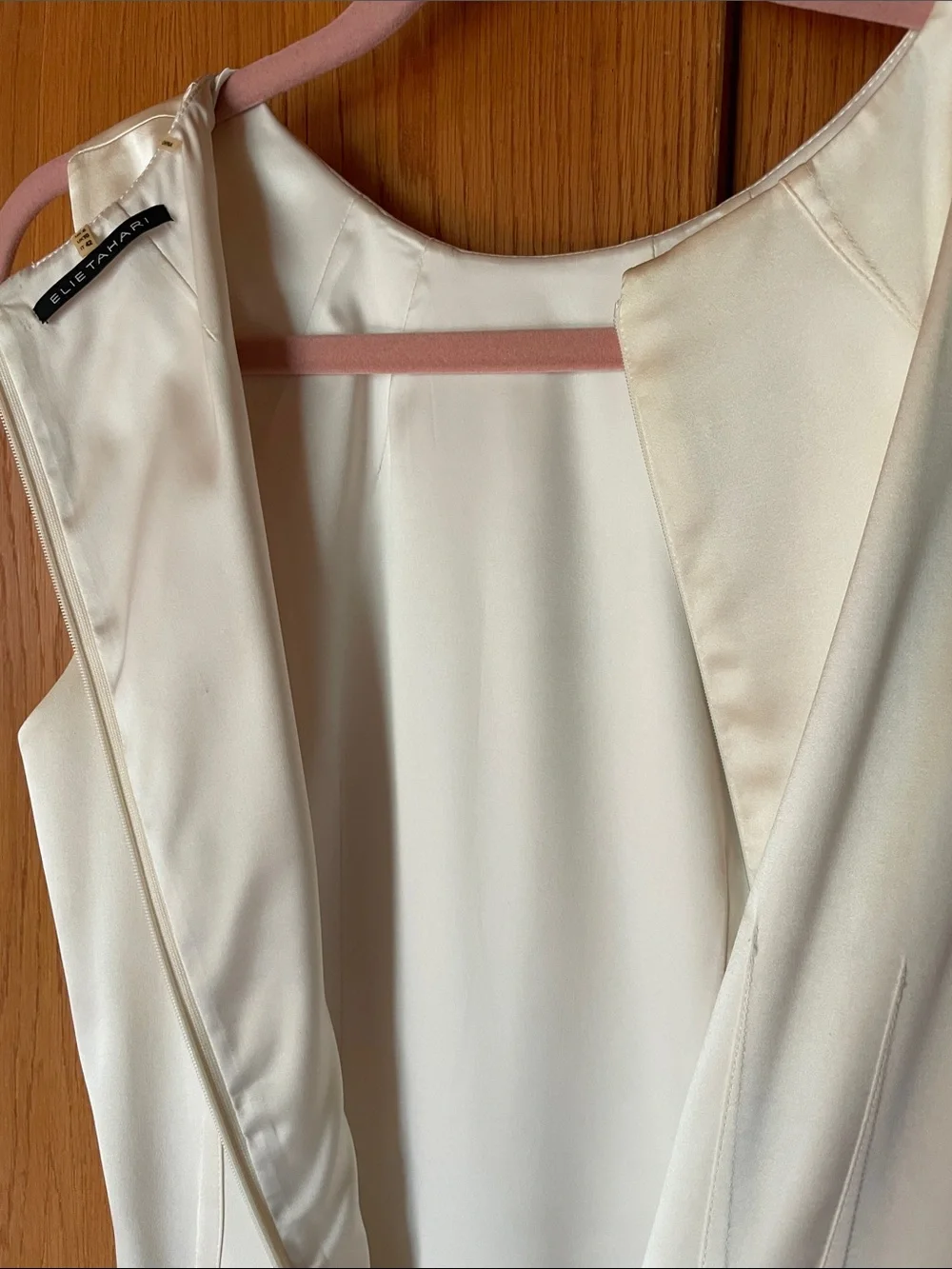 Elie Tahari Ivory Silk Sleeveless Midi Sheath Dress Size 6